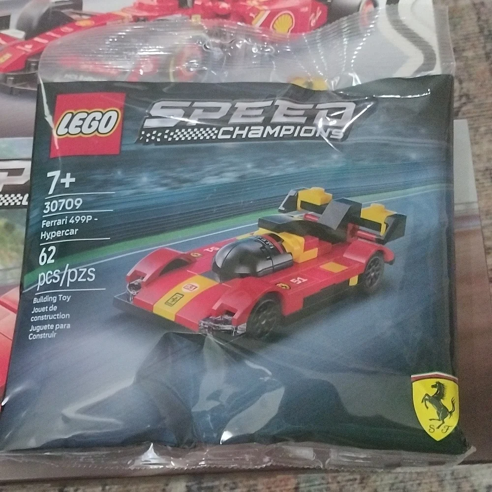 LEGO Speed Champions Red Ferrari Building Set Bundle: 30709, 77242, & 76934